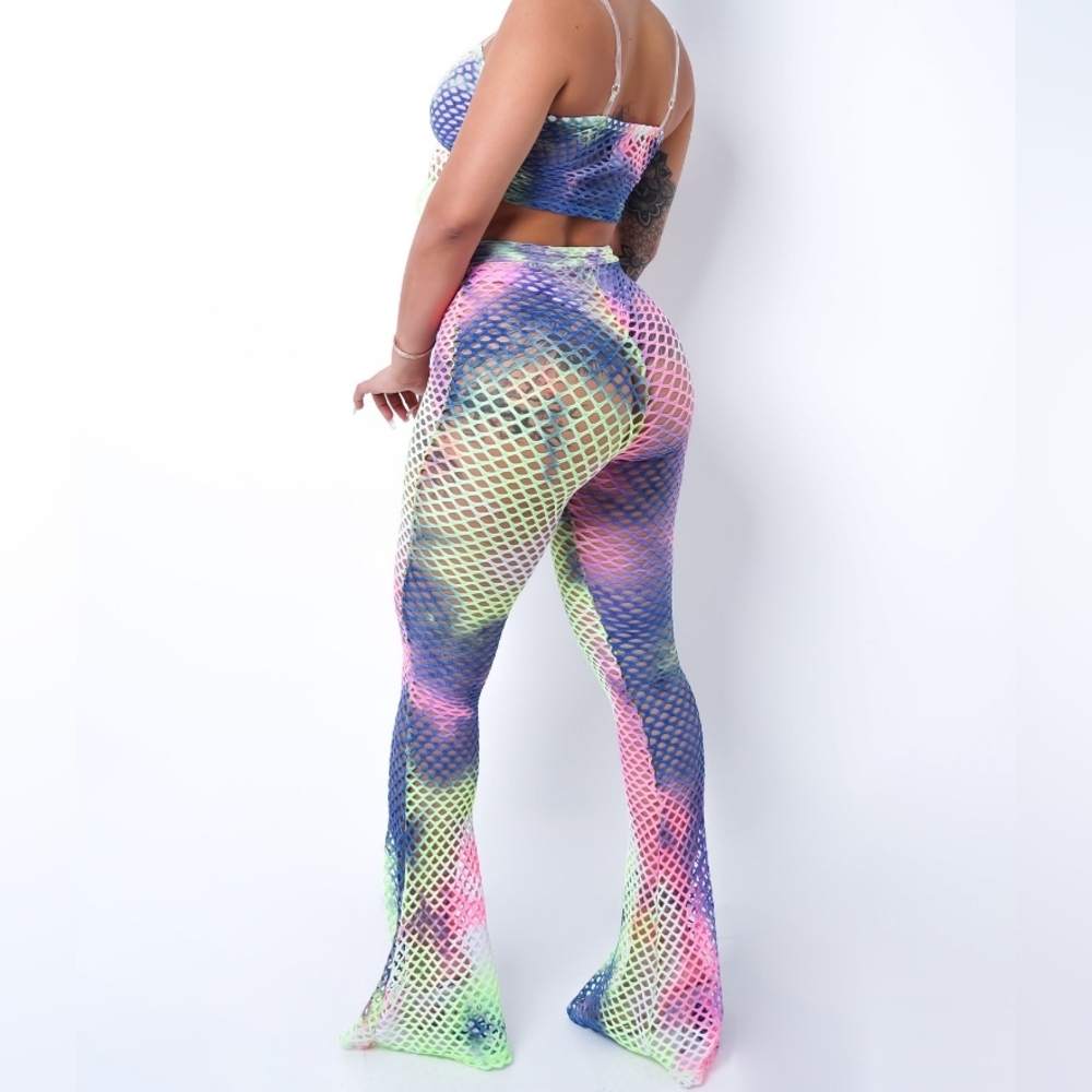NEW! Multicolor Mesh Women Jumpsuit - Picture 2 of 2